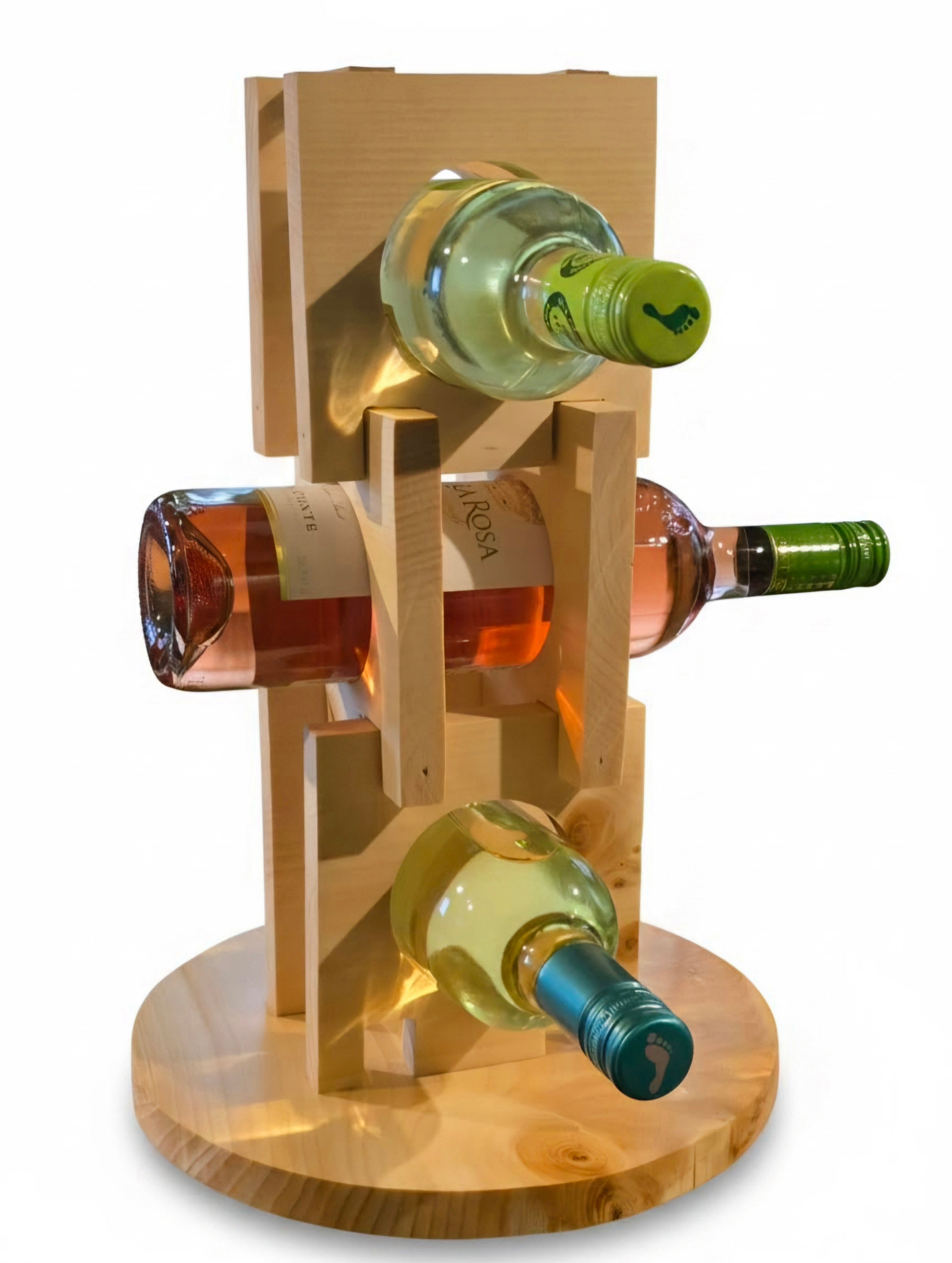 Three Tier Rotating Wine Rack