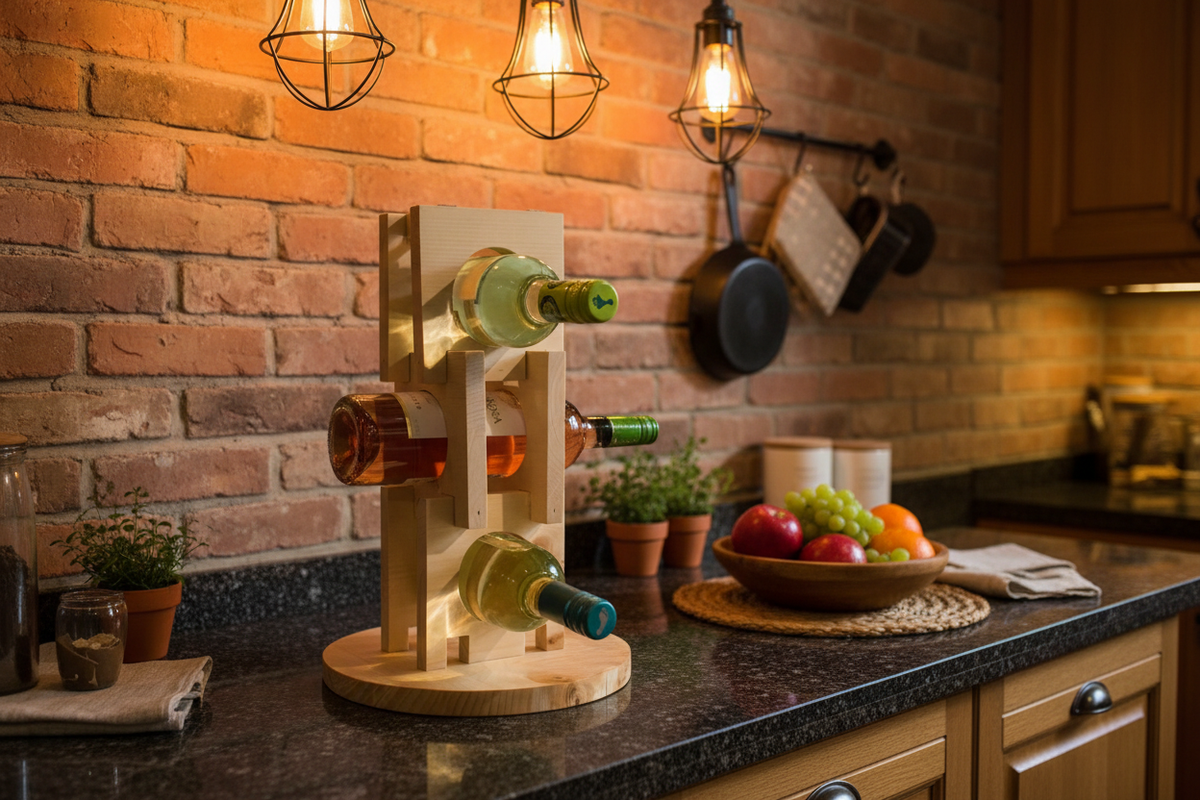 Three Tier Rotating Wine Rack