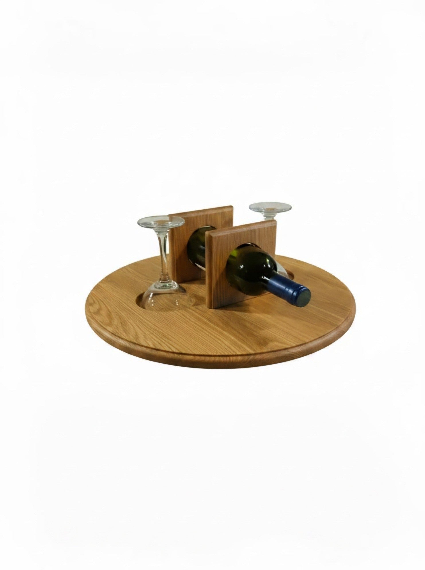 The date night hand-made rotating table top wine caddy