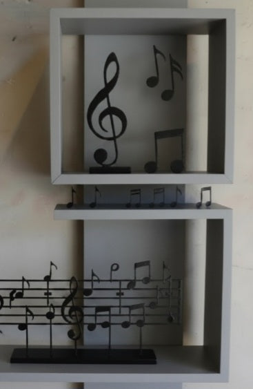 Decorative wooden wall shelf