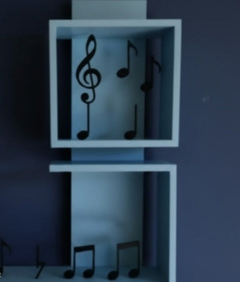 Decorative wooden wall shelf