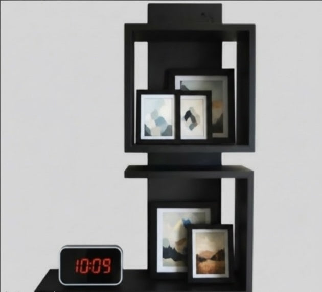 Decorative wooden wall shelf