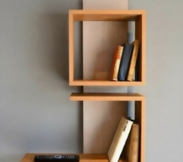 Decorative wooden wall shelf