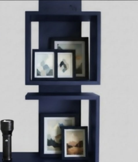 Decorative wooden wall shelf