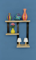 3 Tier Geometric Floating Wall Shelf