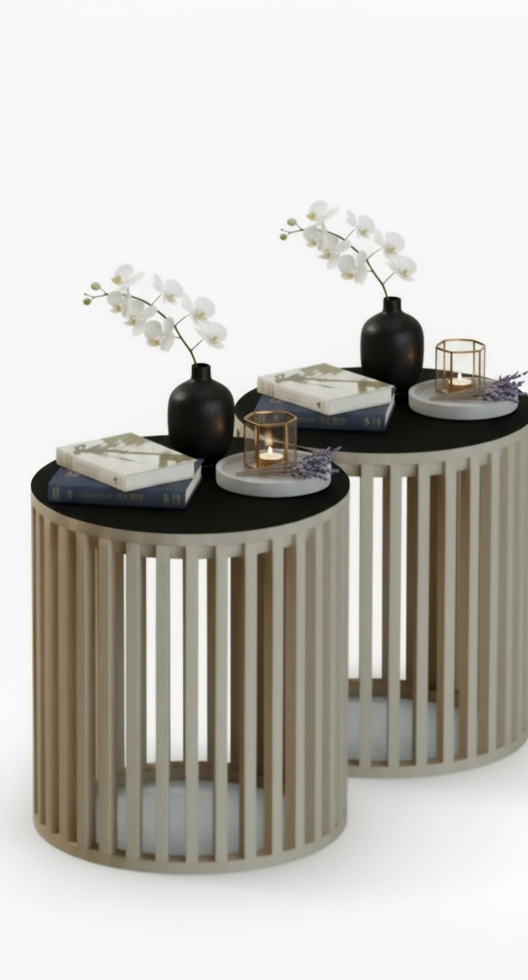 The 2-Cylindrical side tables