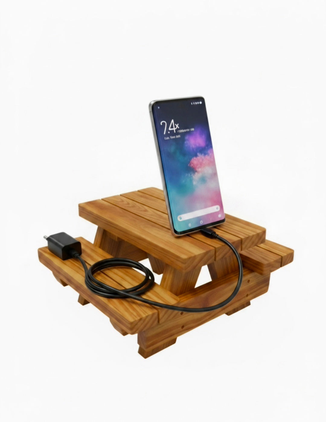 Mini Picnic Table Phone Dock