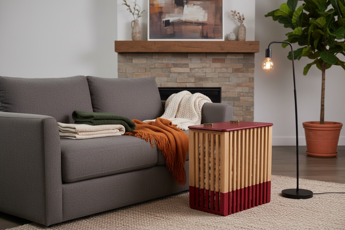 Color Drop Bin - Lifestyle Living Room