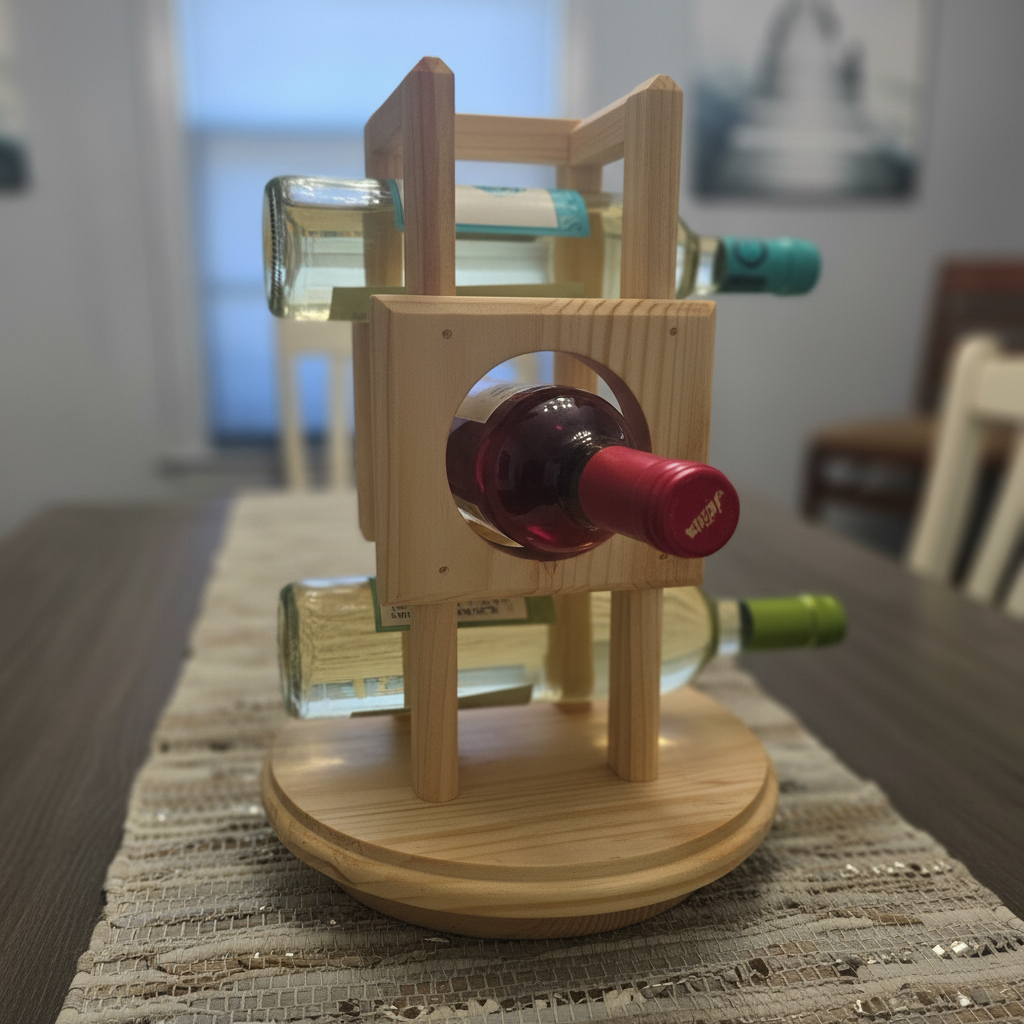 Craftline Rotating Wine Rack - close up product shot